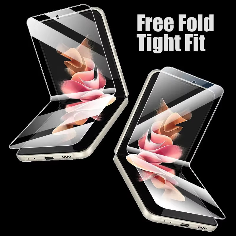 4er-Pack Samsung Galaxy Z Flip 5, Flip 4 und Flip 3 Hydrogelfolie für den Innendisplay-Schutz, transparent - Bild 2