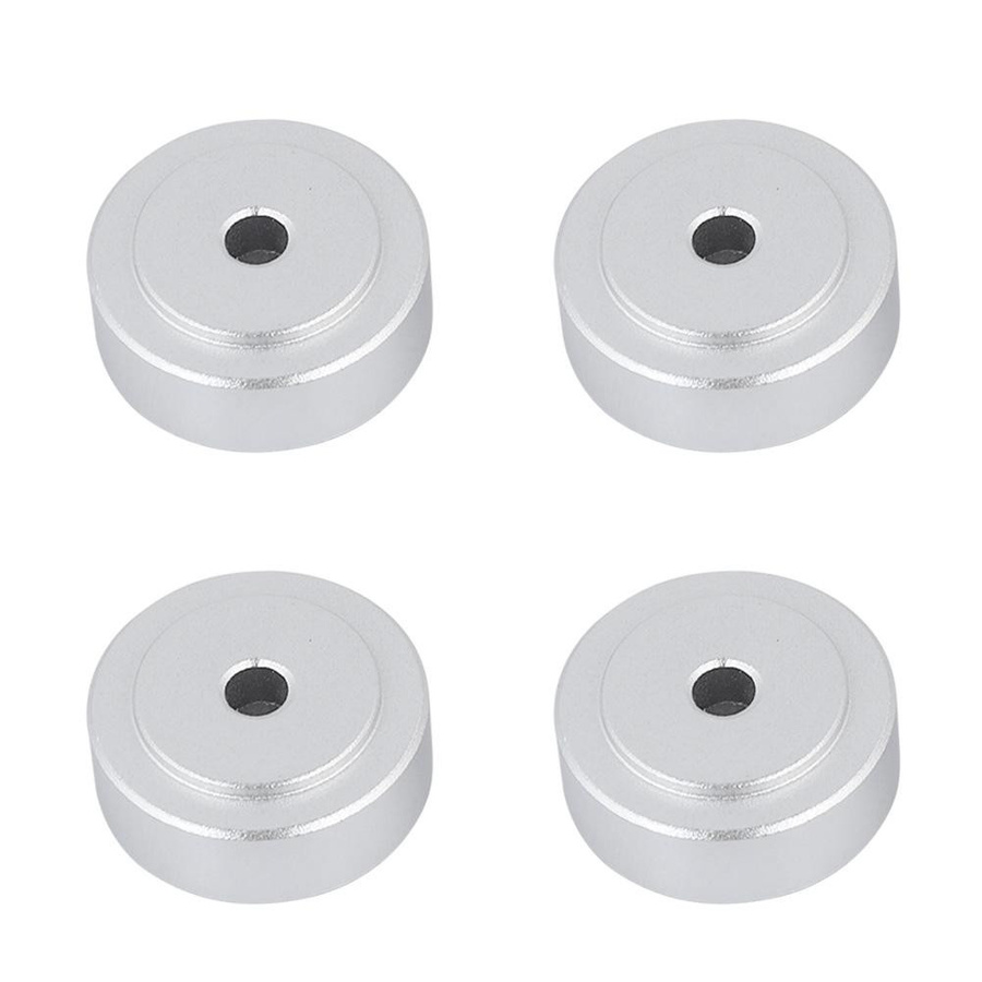KaiSai Verstärker Füße aus Aluminiumlegierung, 4 Stück, Silver, Durchmesser: 20 mm, Höhe: 8 mm - Bild 1
