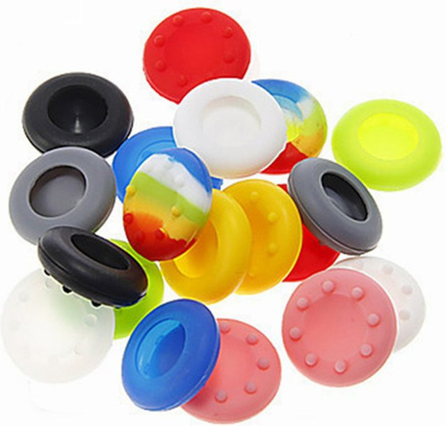 10er Set Silikon Thumbstick-Abdeckungen für PS4, PS3, PS2 und Xbox One/360 in Multicolour - Bild 1