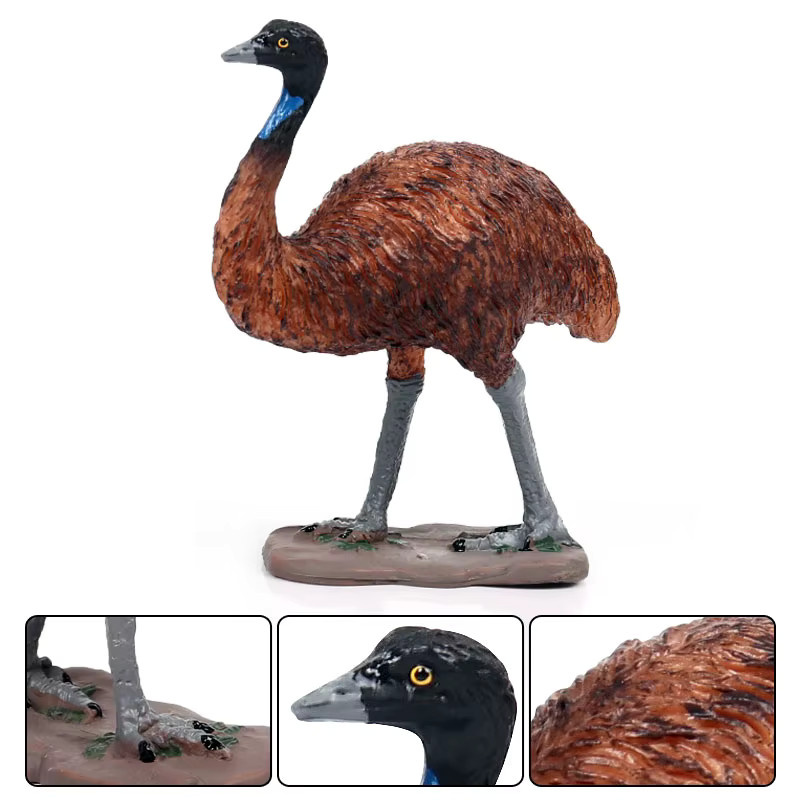 Oenux Strauß Struthio Tierfigur aus PVC als Spielzeug und Sammlerfigur für Kinder - Bild 2