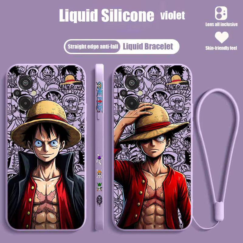 One Piece Strohhut Luffy Silikon Soft Case für Xiaomi Redmi Note 15 14 13 12S 12 11 10 Multicolor - Bild 3