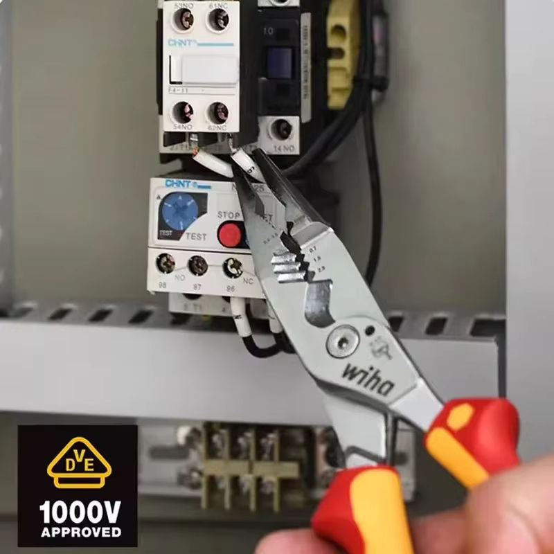 Wiha 45489 Elektriker-Zange 8-in-1 multifunktionale VDE-geprüfte isolierte Abisolierzange mit rutschfestem Griff-Design - Bild 5