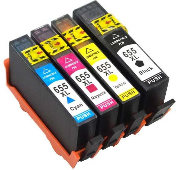 Kompatible HP 655 655XL Tintenpatrone Multicolor für HP DeskJet 3525 4615 4625 5525 6520 6525 6625 Drucker - Bild 1