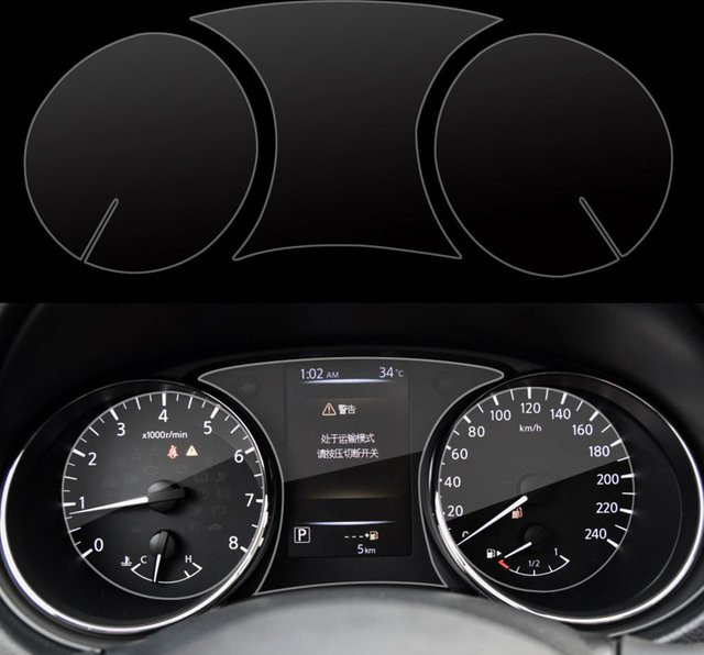 Dashboard Schutzfolie aus PVC für Nissan X-Trail T32 (2014-2020) als Instrumentenbrett-Schutzfolie für dein Innenzubehör - Bild 1
