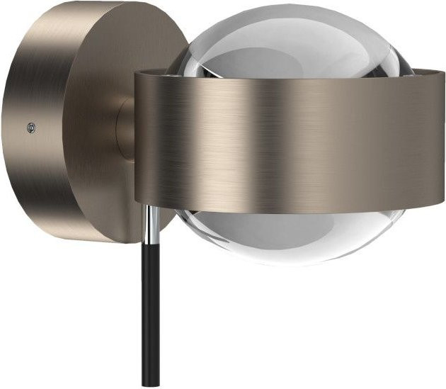 Top Light Puk Mini Wall Wandleuchte in Nickel matt mit klarem Glas und Up-Down-Lichtfunktion - Bild 1