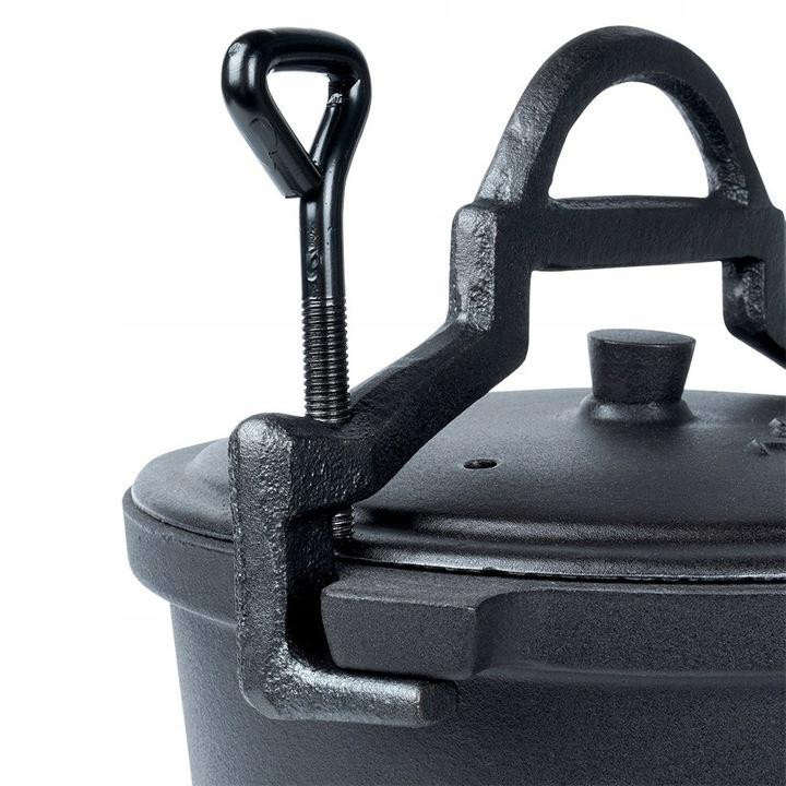 Gusseiserner Kessel Vilde Schwarz 8 l Jagdtopf für das Lagerfeuer - Bild 4