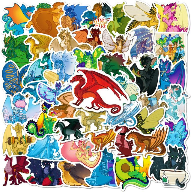 Wings of Fire Aufkleber, multicolour, 50-teiliges Set - Bild 1