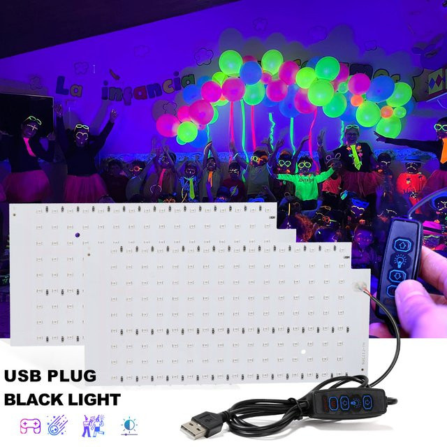 PARKSON UV-Schwarzlicht LED Lampe mit 395nm 400nm Wellenlänge und USB-Anschluss in Weiß - Bild 1