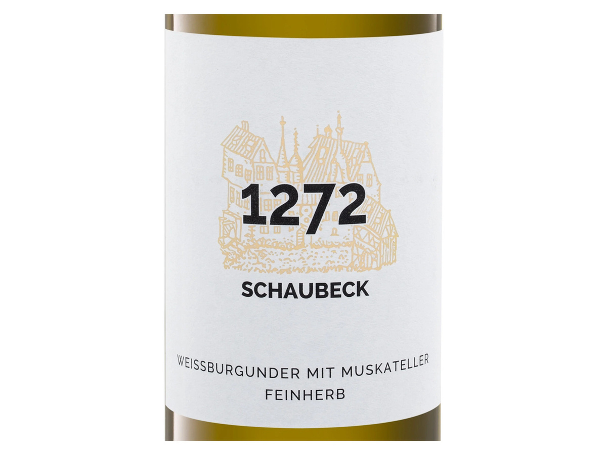 Schaubeck 1272 Weißburgunder mit Muskateller feinherb Weißwein 2025 0,75 l - Bild 2