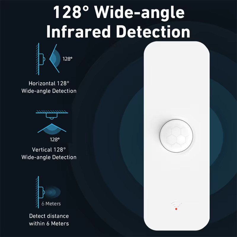 Tuya Zigbee WiFi Smart PIR Bewegungsmelder als Sicherheitsalarm mit Google Home und Alexa Kompatibilität, Weiß - Bild 3