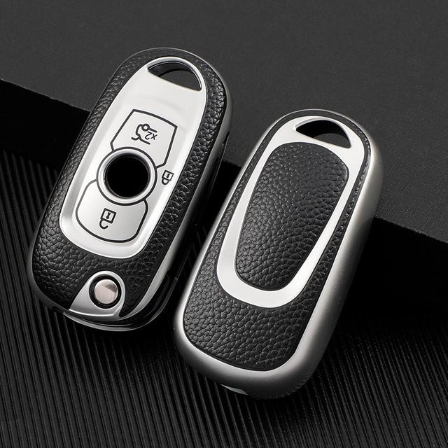 TPU Autoschlüsselhülle für Opel Vauxhall Astra K Corsa E und Buick Verano Encore GX GL6 Klappschlüssel Zubehör in Weiß - Bild 1