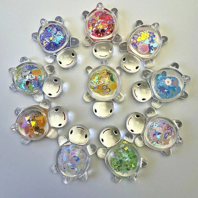 Alek Schildkröten-Anhänger, transparent, leuchtend, Unisex - Bild 1