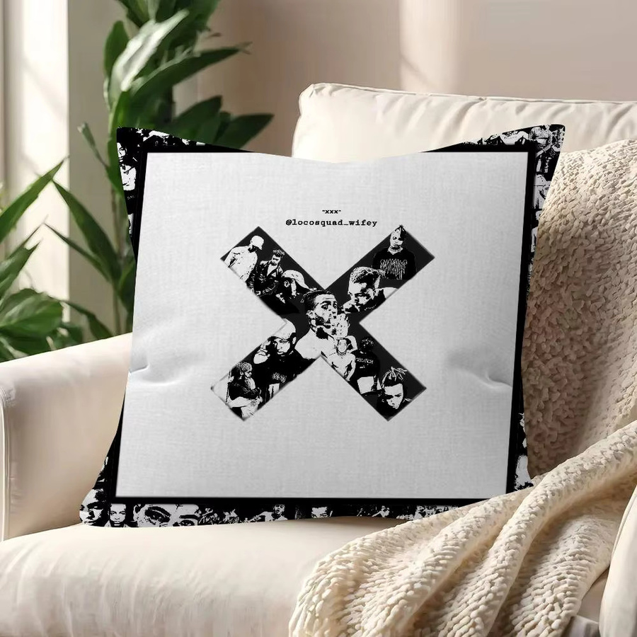 KAYOU XXXTentacion Rap Kissenbezug mit Grafikdesign für Sofa und Auto, B/T/H: 40 x 40 x 40 cm - Bild 4