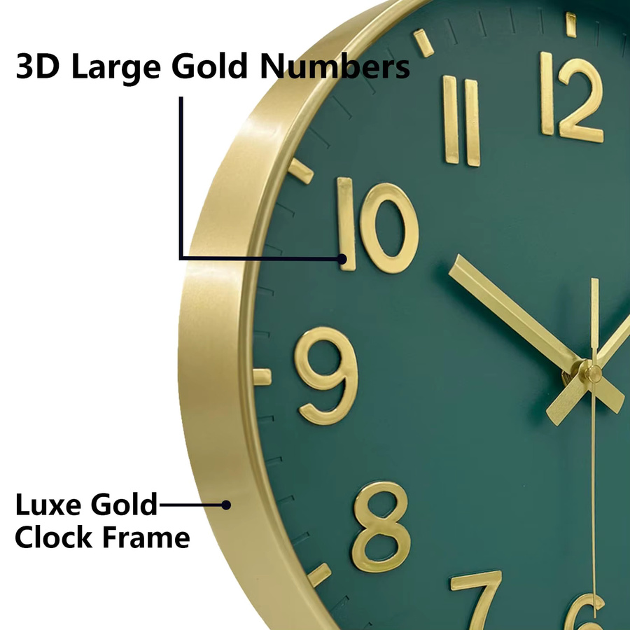 Mabpedo Moderne Analoge Wanduhr mit 3D-Kubisches Design, Leise Quarz-Wanduhr für Wohnzimmer und Schlafzimmer - Bild 3