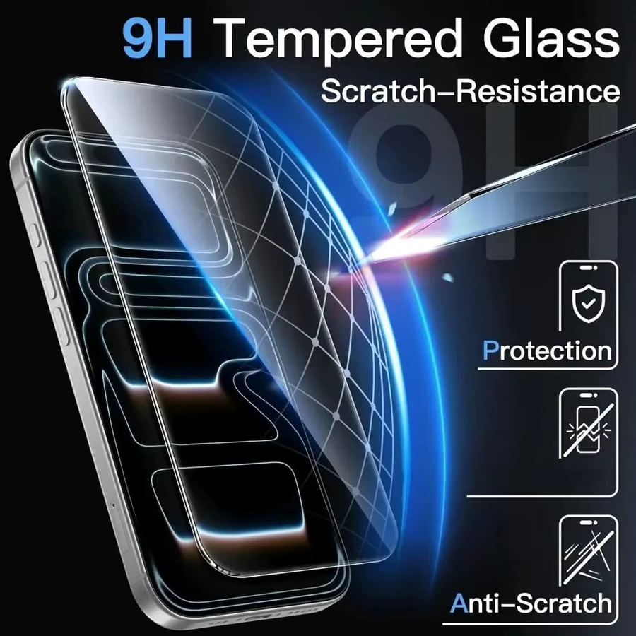 ZMZE 3er-Pack Displayschutzfolie aus Glas für iPhone 11 bis iPhone 17 Pro Max, transparent, staubfreie Installation - Bild 3
