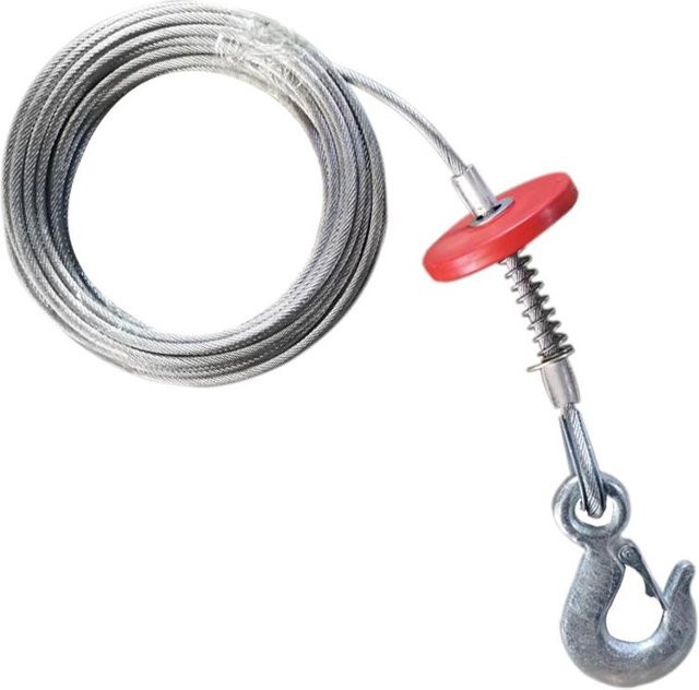 Apex Gear Kompakter Elektro-Seilzug mit silbernem Anti-Rotations-Stahlseil 4 mm, Länge: 45 m - Bild 1