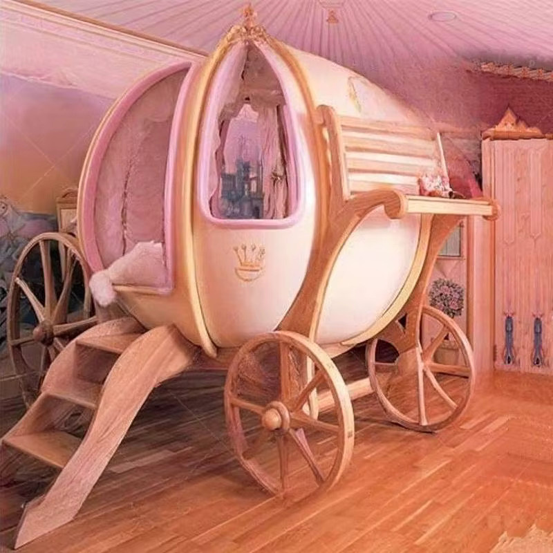 ZHIO Kinderbett aus Massivholz in Weiß im skandinavischen Design mit Hausrahmen - Bild 2