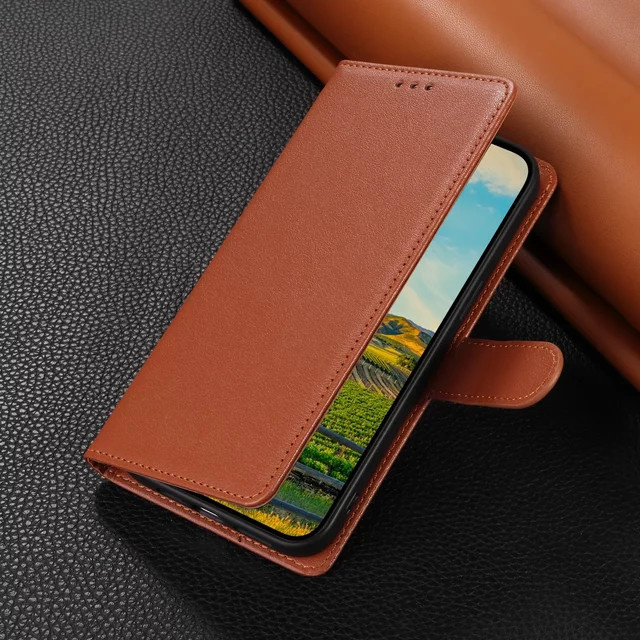 Leder-Schutzhülle Wallet Funda für Samsung Galaxy S23 S24 S25 Ultra Plus Edge A06 A16 A26 A36 A56 A05S A15 A25 A35 A55 5G in Schwarz oder Braun - Bild 1