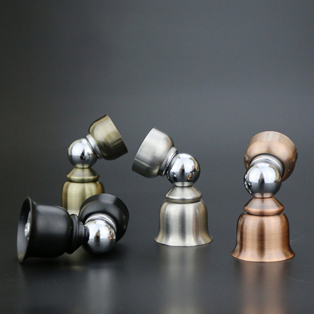 KAK Magnetischer Edelstahl Türstopper für Glas und Toiletten, Nagelfreier Bodenverschluss in Silber und Grün - Bild 1
