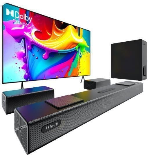 HIWILL Soundbar A512 in Schwarz mit 5.1.2 Dolby Atmos, HDMI eARC und Bluetooth - Bild 1