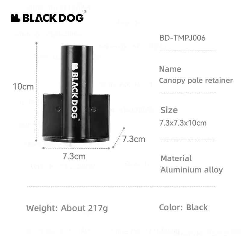 BLACKDOG Camping Baldachin Stange Halter aus Aluminium für Zelt und Markise in Schwarz - Bild 6