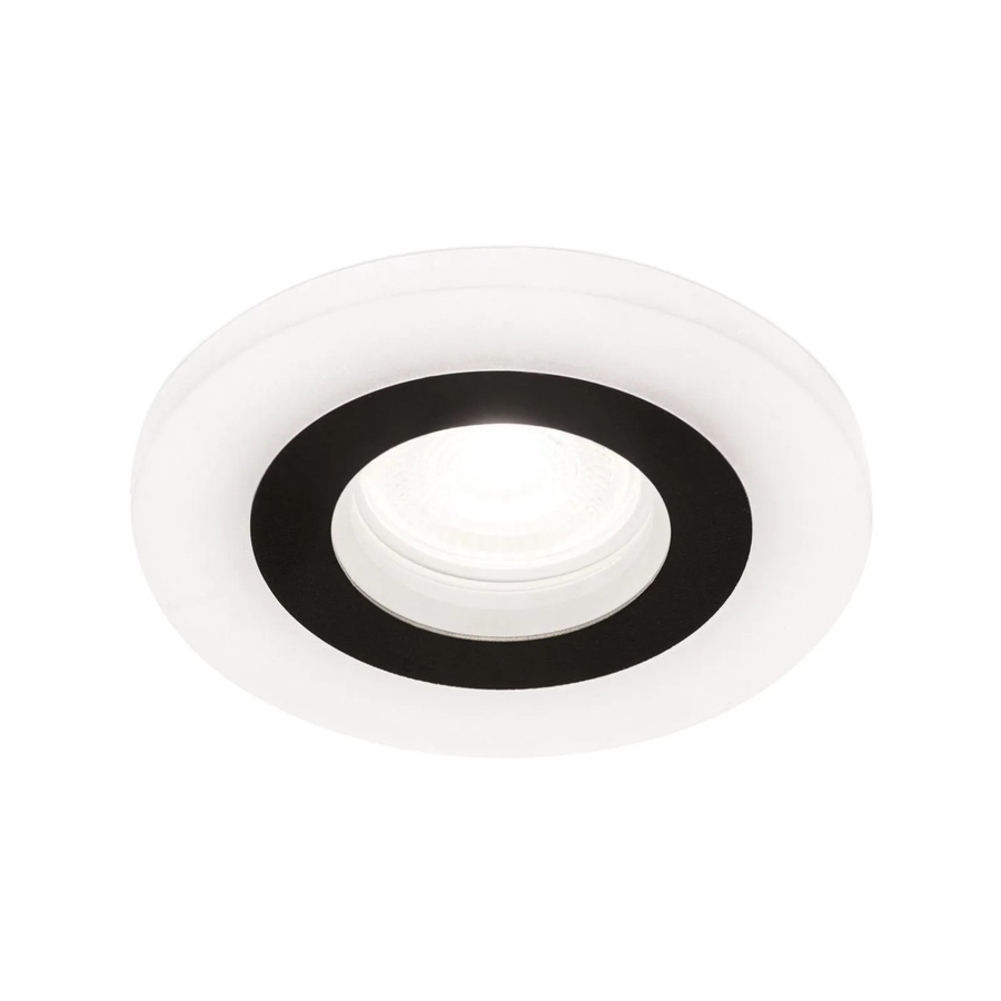 Orion Leuchten Einbaustrahler GU10 Schwarz mit Ring in Acryl, Durchmesser: 11 cm - Bild 2