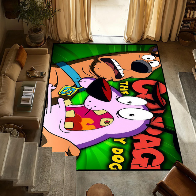 C-COURAGE Bodenmatte mit Cartoon Hund Motiv für Kinder, Rechteckig, Mehrfarbig, Breite: 60 cm, Tiefe: 40 cm - Bild 1