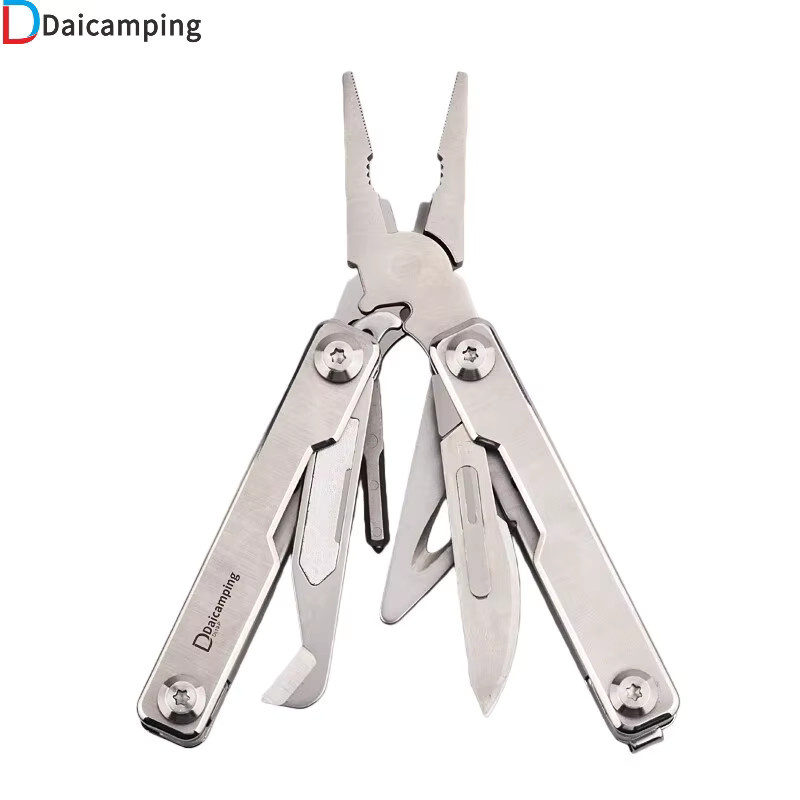Daicamping DL19 DL16 Multifunktionales Multi-Tool-Set aus Edelstahl in Silber mit Zange und Schere - Bild 2