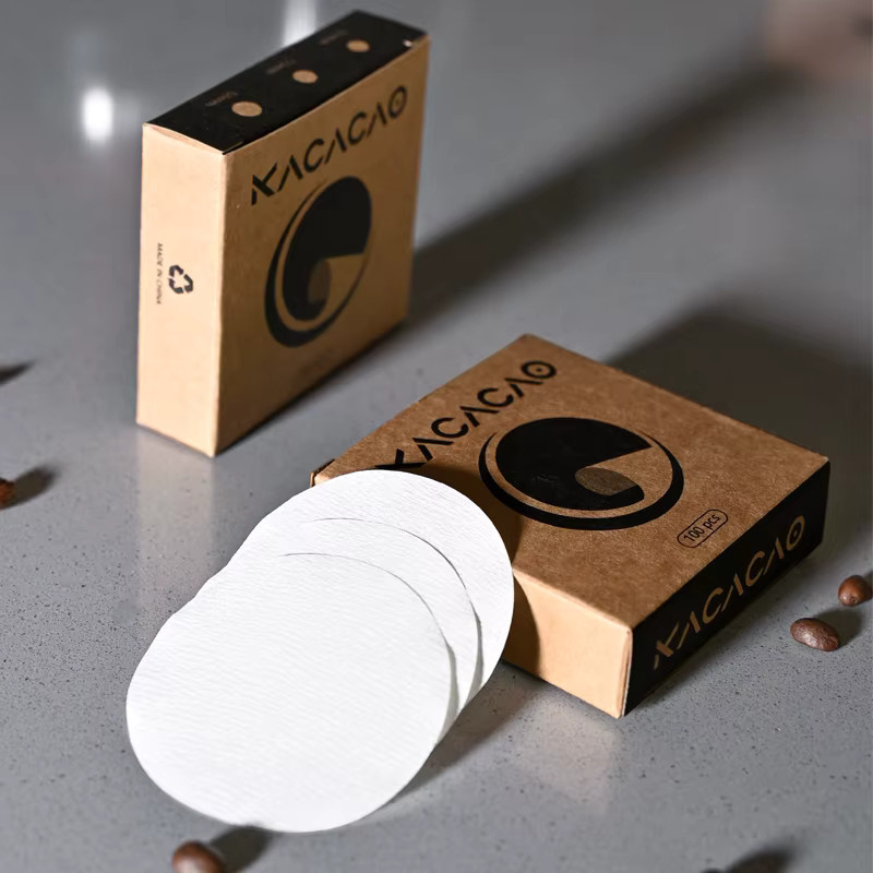 KACACAO Kaffeefilter-Papier für Espresso Siebträgermaschinen, 100 Stück, Weiß, rund, passend für 51 mm, 53 mm und 58 mm Puck-Siebe von Delonghi und Breville - Bild 4