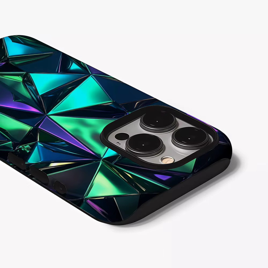 Potdemiel Magnetische Handyhülle mit schillernden Kristallscheinen für iPhone 17 16 15 Pro Max Plus, Mehrfarbig - Bild 3