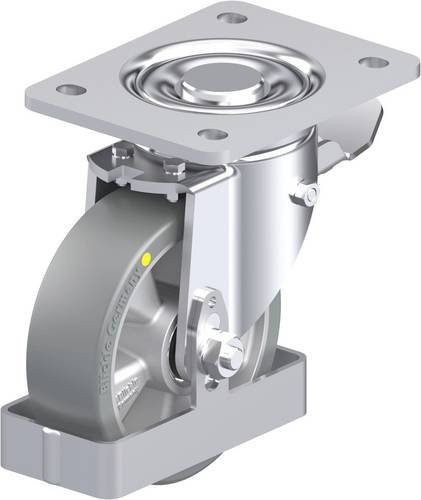 Blickle Stahlblech-Lenkrolle LH-ALTH 125K-3-ST-AS-FS in Silber, Rad-Durchmesser: 125 mm, Tragfähigkeit: 550 kg - Bild 1