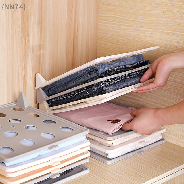 JETTING Kleider-Organizer aus Kunststoff, grau, zusammenklappbares Regal-Einsatz für den Kleiderschrank - Bild 1