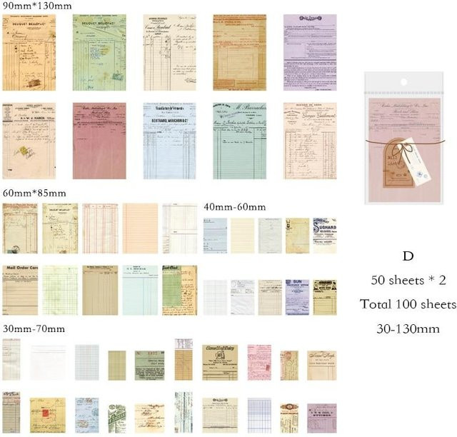 100er Set Vintage Scrapbooking Papier für DIY Junk Journal und Collage, Multicolour, Love Home Garden - Bild 1
