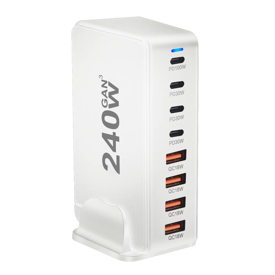 Deepartner 240 W GaN-Tischladegerät mit 8 USB-C-Anschlüssen und PD 3.0 für schnelles Aufladen - Bild 3