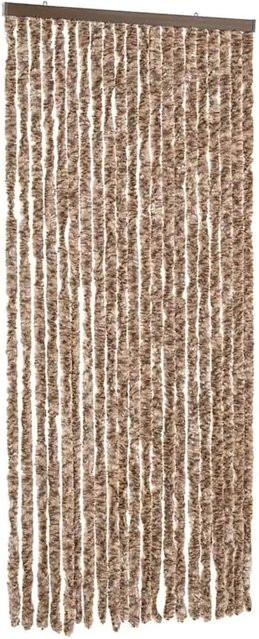 vidaXL Fliegenvorhang aus Chenille in Beige und Dunkelbraun, B/H: 90 x 220 cm - Bild 1