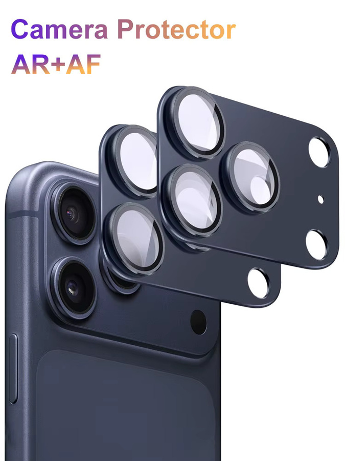 Kameraobjektivschutz aus Metall und Glas für iPhone 17 Pro und iPhone 17 Pro Max mit AR+AF Matt-Effekt in Grau und Silber - Bild 7