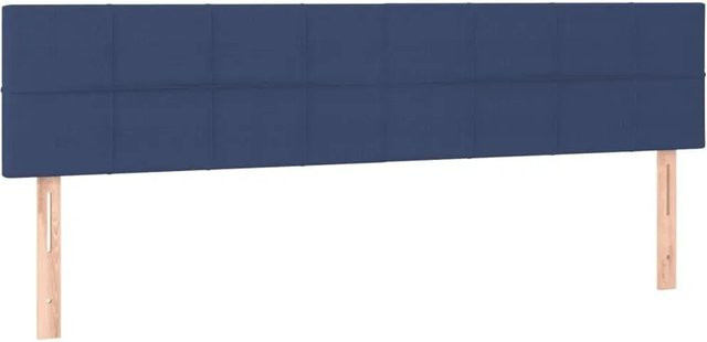 vidaXL LED Kopfteil Blau mit USB-Ladeanschluss und integrierter Beleuchtung, B/H: 200 x 88 cm, Stoffbezug - Bild 1