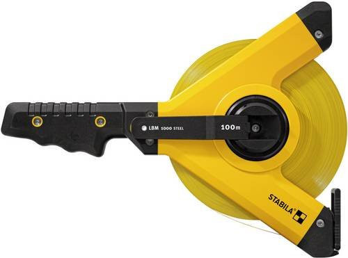 Stabila Rahmenbandmaß LBM 1000 Steel mit 100 m Stahlband in Gelb - Bild 1