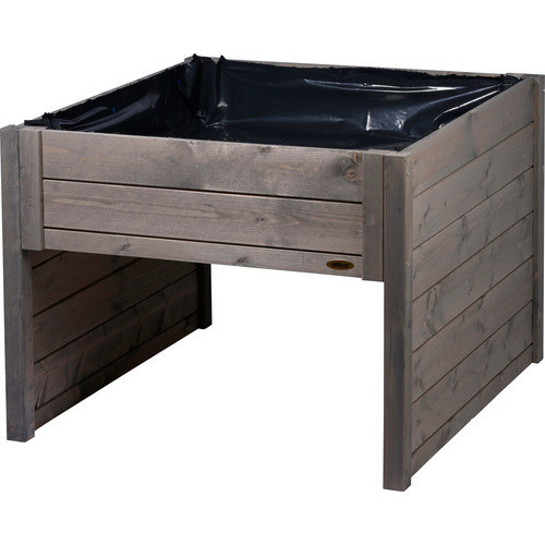 Dobar Mährobotergarage mit integriertem Pflanzkasten in Grau, B/T/H: 56 x 73 x 79 cm - Bild 3