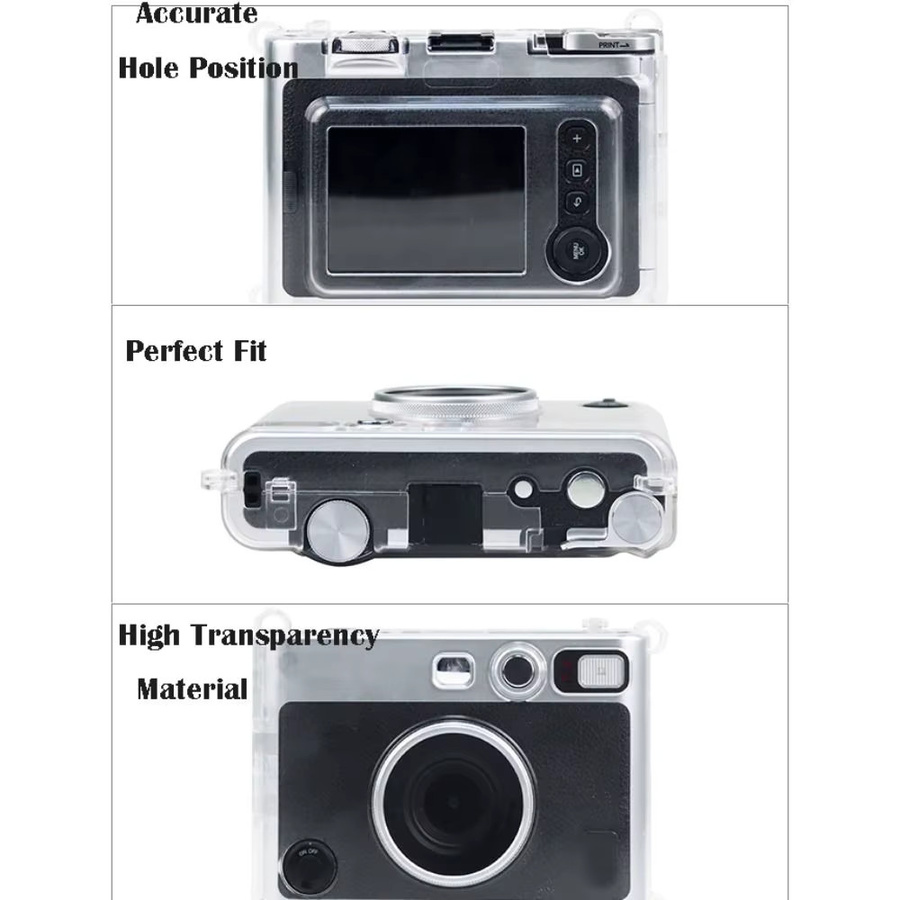 Transparente Fujifilm Instax Mini EVO Kamera-Hülle aus Hartkristall in Grau - Bild 2