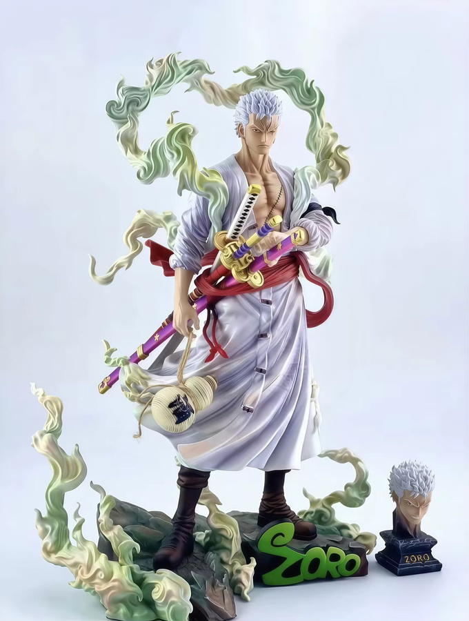 Bandai One Piece Roronoa Zoro Statue, PVC-Figur, Wano Kimono Ver. - Bild 2