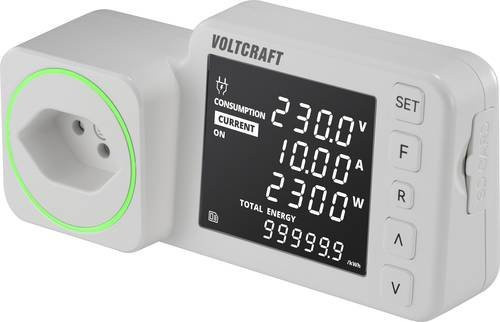 Voltcraft SEM5000 CH DUAL Energiekosten-Messgerät mit Kostenprognose und Alarmfunktion in Weiß - Bild 1