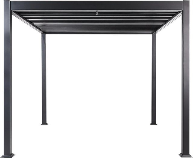 Beliani Garten-Pergola aus Aluminium in Schwarz, B/T/H: 310 x 310 x 250 cm - Bild 1