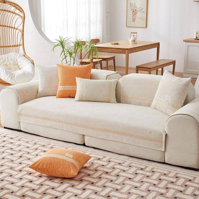 Super Six Sofakissen mit Spitzencover und Kord-Design, quadratisch, B/B: 70 x 70 cm - Bild 1