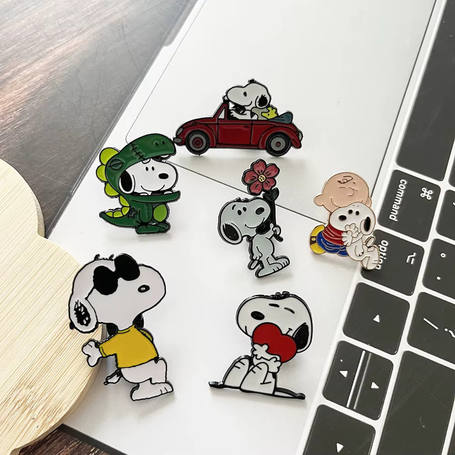 Bandai Broschen-Set Snoopy, Emaille-Pins, Kinder, Bunt - Bild 4