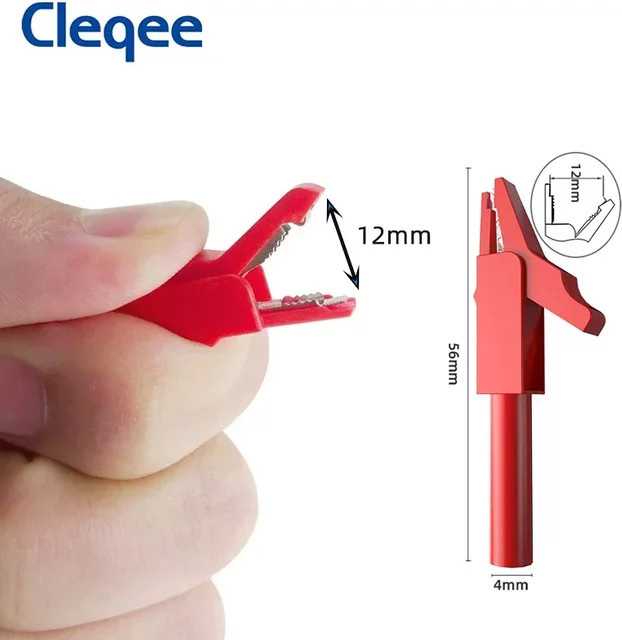 Cleqee P1036 Messleitungsset für Multimeter mit 4 mm Bananensteckern, Krokodilklemmen, U-Typ und Durchstechprüfspitzen - Bild 1
