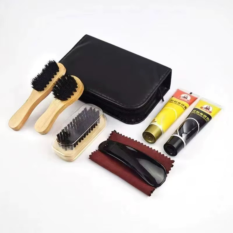 DUTRIEUX Schuhpflege-Set für Lederschuhe mit Bürste und Reinigungsutensilien - Bild 4