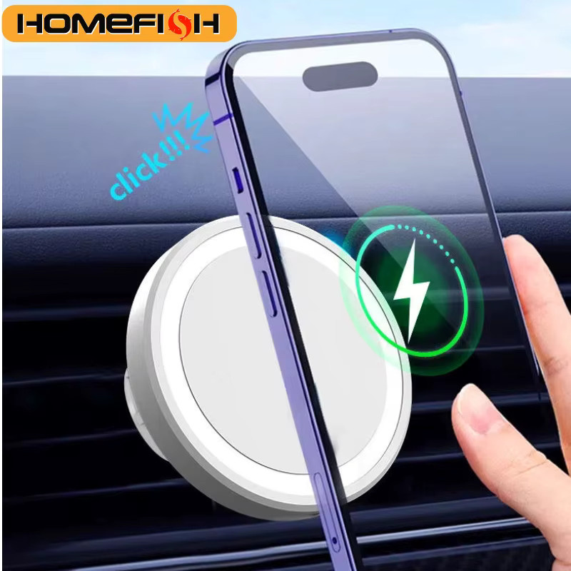 HOMEFISH Magnetische Drahtlose Ladestation für Smartphone, Smartwatch und Kopfhörer in Schwarz - Bild 4