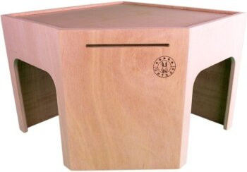 Getzoo Zwergkaninchenhaus aus unbehandeltem Holz in Beige mit abnehmbarem Dach - Bild 1