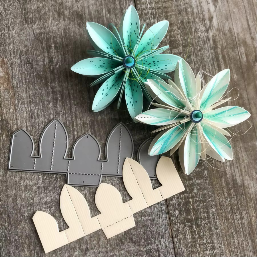 Metall-Schneideform mit Blumen-Motiv für DIY Scrapbooking und Karten-Dekoration - Bild 2